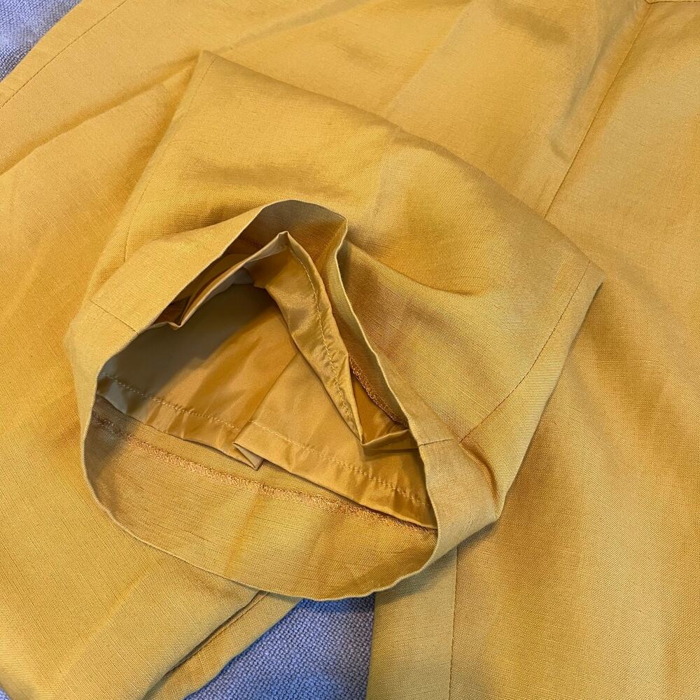 Kasper the Audrey Linen Trouser Straight Leg in Butterscotch Yellow Women's 14 - Picture 9 of 15
